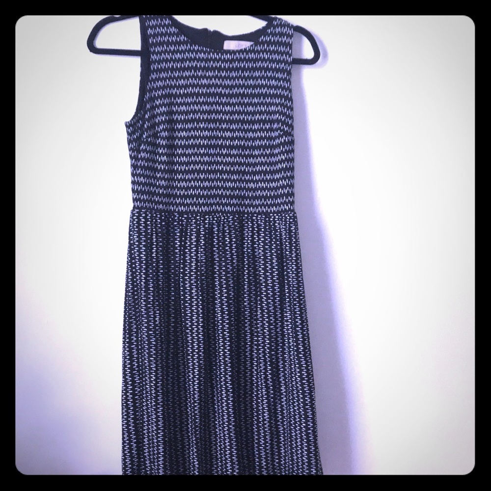 Loft black &white pattern dress